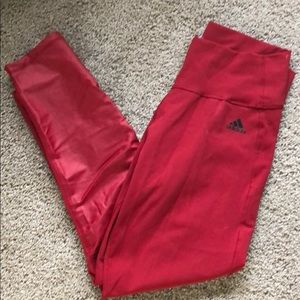 Red Adidas leggings